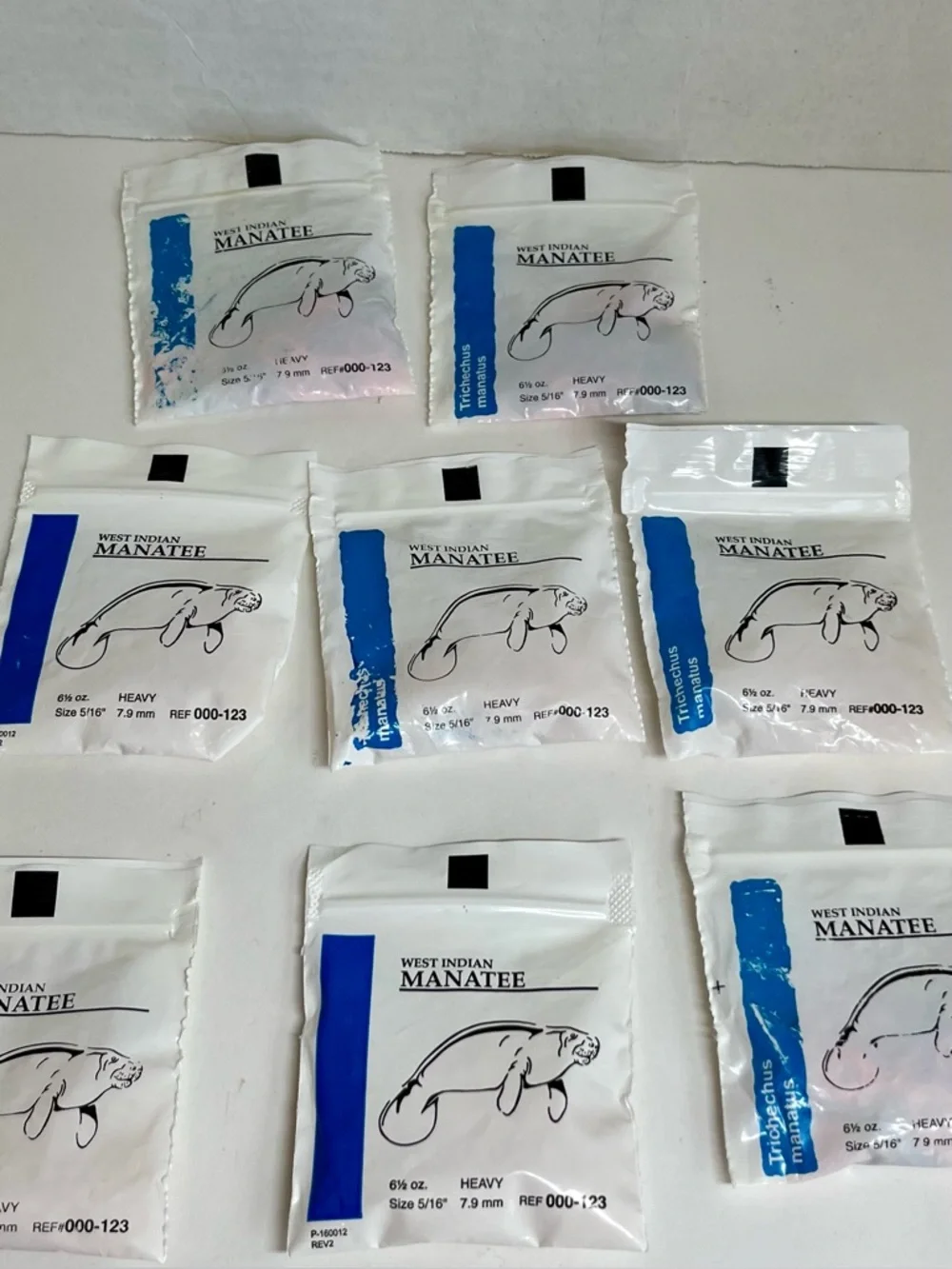 (8) Packets - American Orthodontics/West Indian Manatee Braces Elastics (Dental)